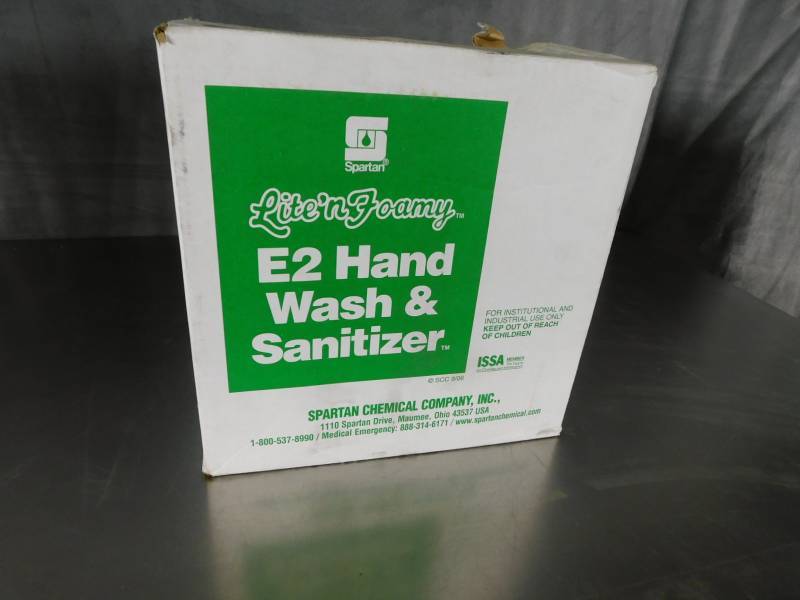 lot 1192 image: Case of Spartan Lite n Foamy E2 Hand Wash and Sanitizer