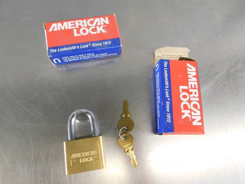 lot 1256 image: Lot of American Paddlocks Keyed Alike