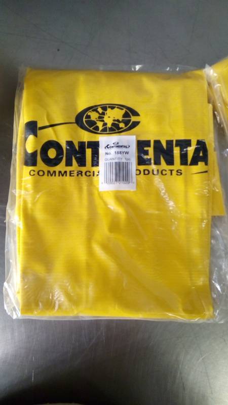 lot 1203 image: Case of 6 Continental 188YW Commercial Cleaning Cart Replacement Bag - Yellow