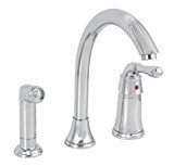 lot 1283 image: Premier 120044LF Sanibel Lead-Free Widespread Single-Handle Kitchen Faucet with Matching Spray, Chrome
