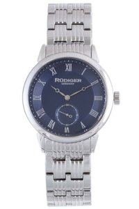 lot 21863 image: Retail$349.00 Rudiger Mens R3000-04-003 Leipzig Stainless Steel Blue Dial Roman Numeral Watch