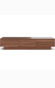 lot 50682 image: Oliver Space Hitchcock Media Stand, Dark Walnut, Retail $1,319.00