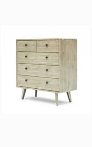 lot 50686 image: Oliver Space Elio Tall Dresser, Latte, Retail $1,429.00