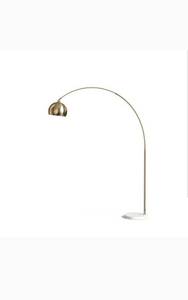 lot 50689 image: Oliver Space, Rhone Brushed Gold Floor Lamp, GoldenWhite, Retail $439.00