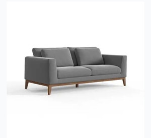 lot 50703 image: Oliver Space Sim Loveseat, Dark Gray, Retail $879.00