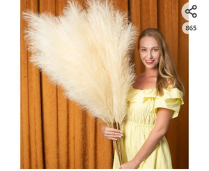 lot 52062 image: Faux Pampas Grass Decor, 6 Piece 42
