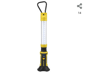 lot 52064 image: Stanley Bflius Rechargeable 500 Lumen Lithium-Ion LED Work Light with Magnetic Flexible Base, (Used)