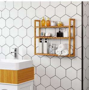 lot 52068 image: Songmics Bamboo Shelf, 3-Tier, Model BCB13Y