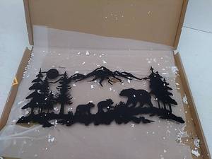 lot 52082 image: Dekadron Metal Wall Art, Metal Moose Art, 24 X 10