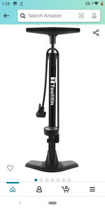 lot 52085 image: TOOLITIN Bike Pump with Gauge, High Pressure, Floor Bicycle Pump