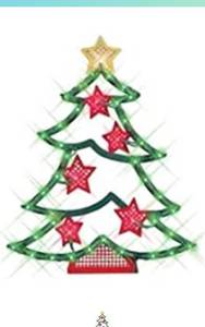lot 52105 image: Impact Innovations Christmas Lighted Window Decoration, Tree