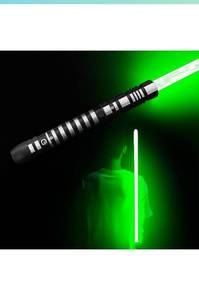 lot 52114 image: YDDSABER Lightsaber Led Light Metal Aluminum Hilt, Ghost Premium Force FX Black Series Light Saber for Adults, (Green)