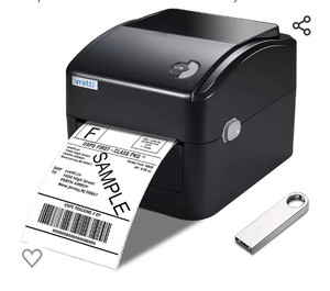 lot 52133 image: VRETTI Shipping Label Printer, Thermal Label Printer for Shipping Packages, 4 x 6 Barcode Label Printer for Windows &amp Mac System, Label Maker Machine Compatible with Small Business UPS Ebay Amazon label