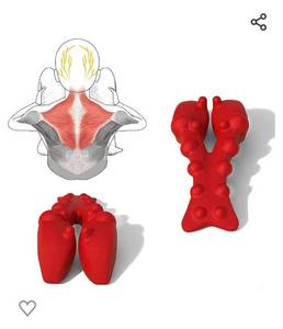 lot 52150 image: LittleMum Trapezius Trigger Point Massager, Myofasical Release Neck and Shoulder Pain, Suboccipital Release Tool, Hunchback Corrector, Relieve Upper Back Pain &Tension Headache