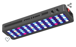 lot 52172 image: Phlizon 165W Dimmable Full Spectrum Aquarium LED Light Fish Tank LED Reef Decoration Light for Saltwater Freshwater Fish Coral Reef (20x7x2.4)