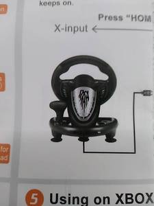 lot 52182 image: PXN Xbox Steering Wheel V3II 180° Gaming Racing Wheel Driving Wheel, with Linear Pedals and Racing Paddles for Xbox Series XS, PC, PS4, Xbox One, Switch - Black