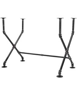 lot 52196 image: X-Shape Pipe Table Legs, Black, (Unknown Brand)