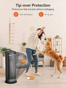 lot 52207 image: Space Heater 21, 1500W, Fast Heaters for Indoor Use, Black