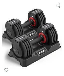 lot 52216 image: Adjustable Dumbbells 2555LB Single Dumbbell Weights, 5 in 1 Free Weights Dumbbell with Anti-Slip Metal Handle, Suitable for Home Gym Exercise Equipment, SET OF ONE