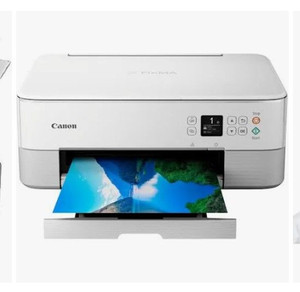 lot 52242 image: Canon PIXMA TS64 Series, (Powers On, Top PartScanner Lid isnt Attached Correctly)