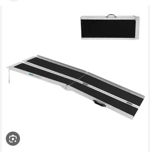 lot 52286 image: Non-Skid Aluminum Folding Ramp, 6 ft, Model NYX08-007-6FT