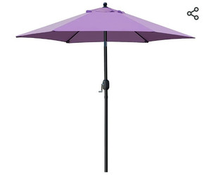 lot 52294 image: Sunnyglade Crank Patio Umbrella, Purple, 7.5