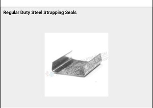 lot 52296 image: Steel Strapping Seals 601 34 1000 Reg Duty Galv. 4 Open Type Seals