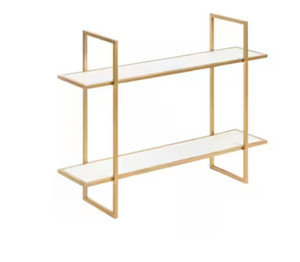 lot 52321 image: 2 Tier Shelf, GoldWhite, (Unknown BrandSize)