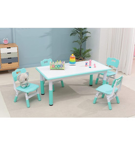 lot 52324 image: Jonutato Kids Table And Chair Set, Light Blue