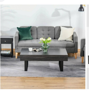 lot 52331 image: Industrial Coffee Table, GrayBlack, 44W x 22D, (Unknown Brand)