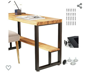 lot 52360 image: CYOIDAI HEONITURE Furniture Legs H28 x W20 Desk Legs Square DIY Coffee Table Legs Set of 2, Industrial 2-Tier Dining Metal Table Leg, Modern Iron Bench Legs(28��H 20��W, 2 PCS)LEGS ONLY