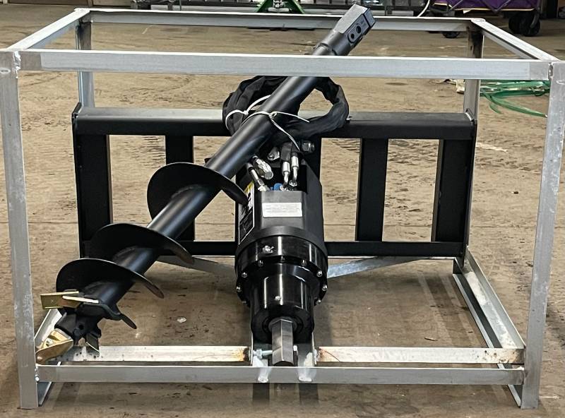 lot 1015 image: NEW SKID STEER AUGER POST HOLE DIGGER 9 DRILL