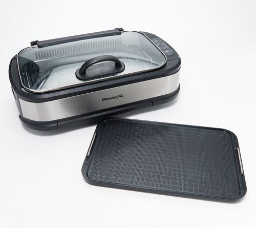 lot 410005 image: Retail - $109.98 PowerXL 1500W Smokeless Grill Pro with Griddle Colors May Vary