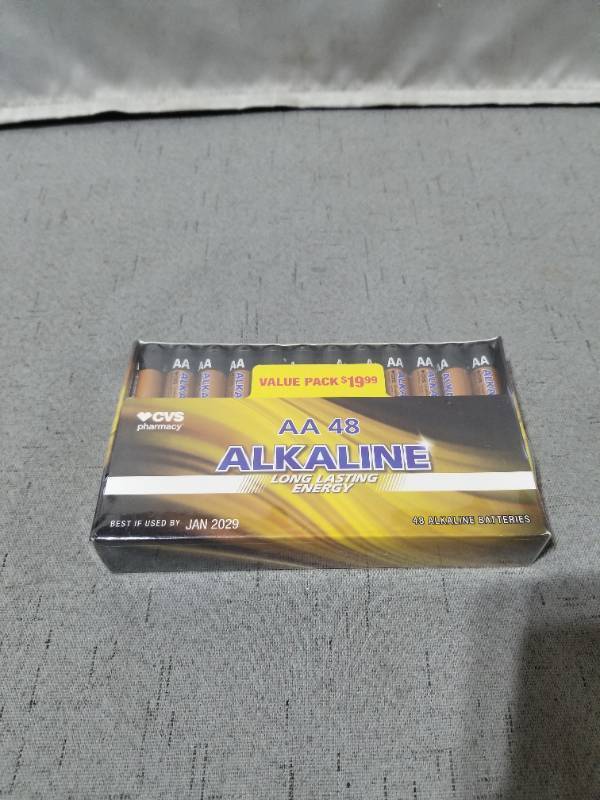 lot 410089 image: PACK of 2 CVS Pharmacy AA 48 Alkaline battery EXP 727
