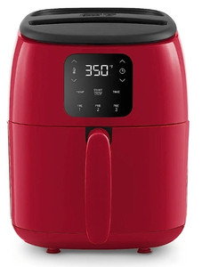 lot 30301 image: DASH Tasti-Crisp�� Digital Air Fryer with AirCrisp Technology, Custom Presets, Temperature Control, and Auto Shut Off Feature, 2.6 Quart - Red Used