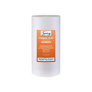 lot 30323 image: iSpring FP15B Big Blue Whole House Water High Capacity Premium PP Sediment Filter Replacement Cartridge 4.5 x 10 White With Big Blue Water Filter Housing Sump