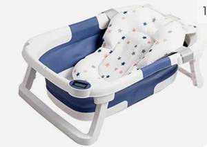 lot 30330 image: NAPEI Collapsible Baby Bathtub for Infants to Toddler Portable Travel Bathtub