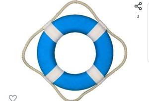lot 30334 image: Hampton Nautical Hampton Nautical Lifering with White Bands