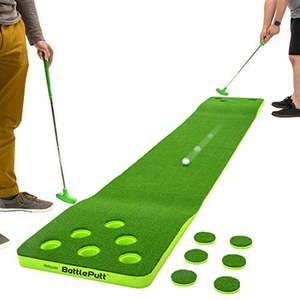 lot 30342 image: GoSports Battleputt Golf Putting Game 2-on-2 Pong Style Play with 11 Putting Green 2 Putters and 2 Golf Balls
