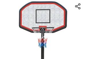 lot 30346 image: Sports God Portable Basketball Hoop Goal System Adjustable Backboard and Wheels for KidsAdults Indoor Outdoor