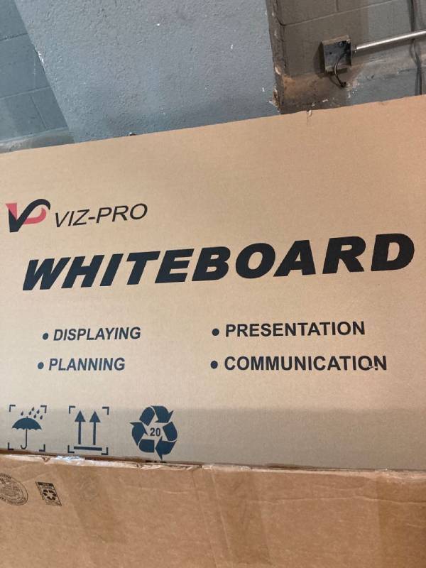  VIZ-PRO Magnetic Whiteboard/Dry Erase Board, 48 X 36