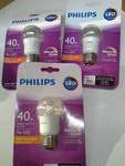 Philips 40 Watt LED, Medium Base, A19 Clear, Blunt, Deco Wg 458745  (3 bulbs)