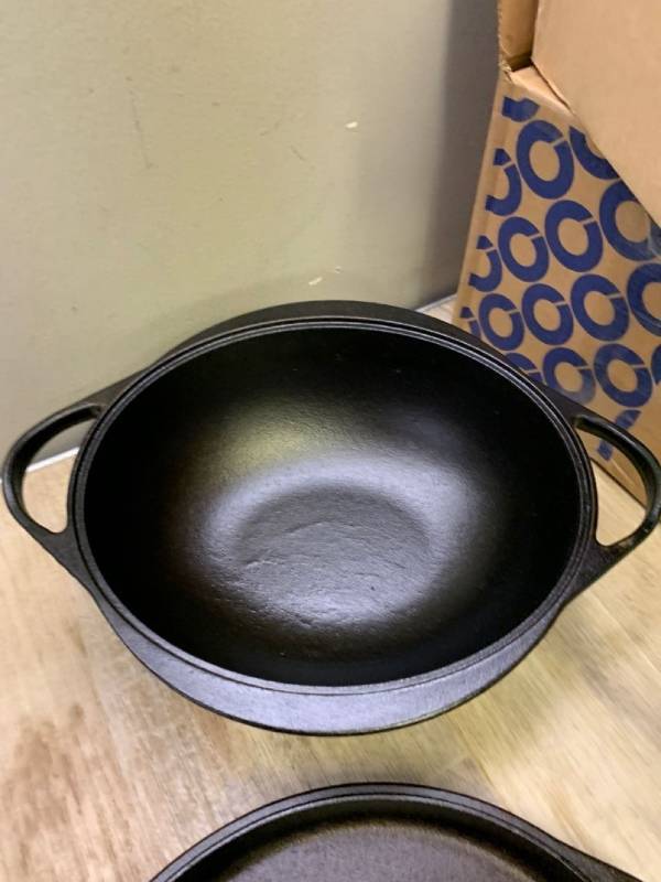 Deli&Co. Baking Pre-Seasoned Cast Iron Bread Pan Multicooker