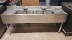 Stainless 4 Well Bar Back Sink