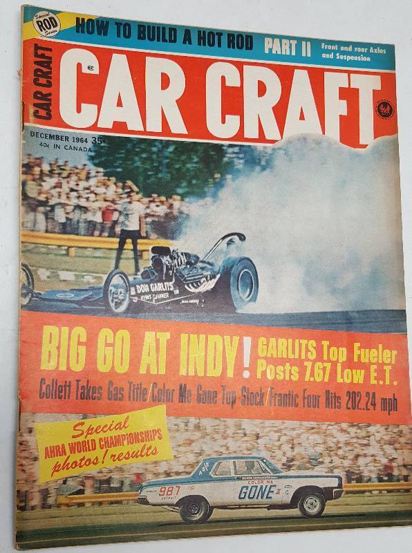 lot 7210 image: December 1964 Car Craft magazine with fun to read the articles and look at the advertising in it