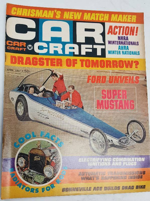 lot 7227 image: April 1967 Car Craft magazine with fun to read the articles and look at the advertising in it