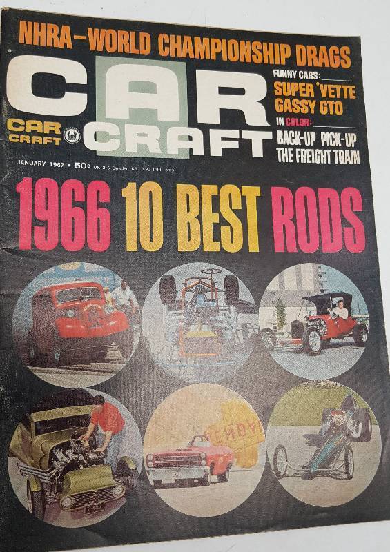 lot 7245 image: January 1967 Car Craft magazine reminisce of your early car interest with this