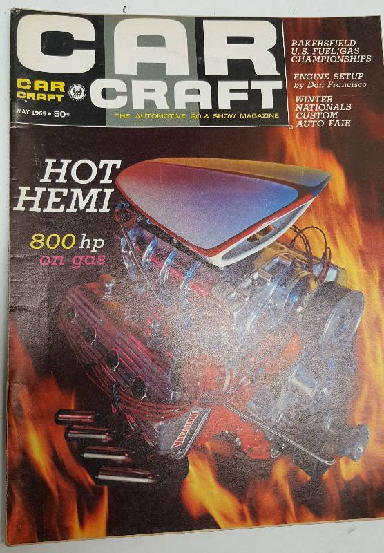 lot 7271 image: May 1965 Car Craft magazine with fun to read the articles and look at the advertising in it