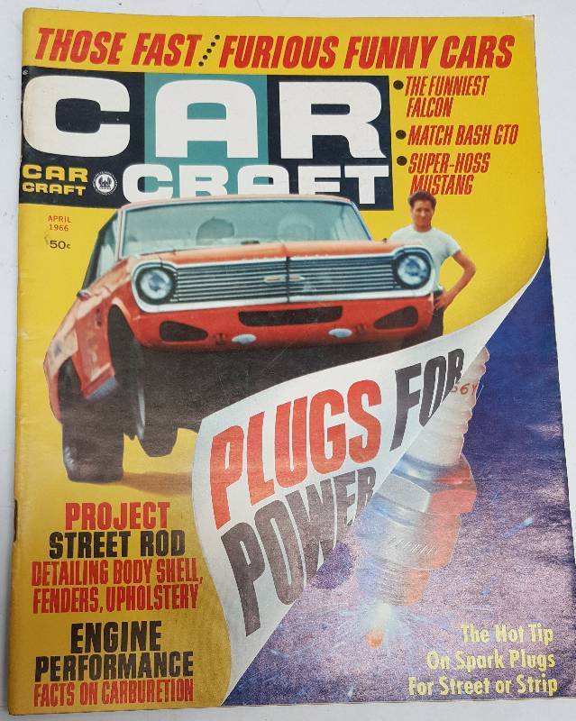 lot 7281 image: April 1966 Car Craft magazine with fun to read the articles and look at the advertising in it