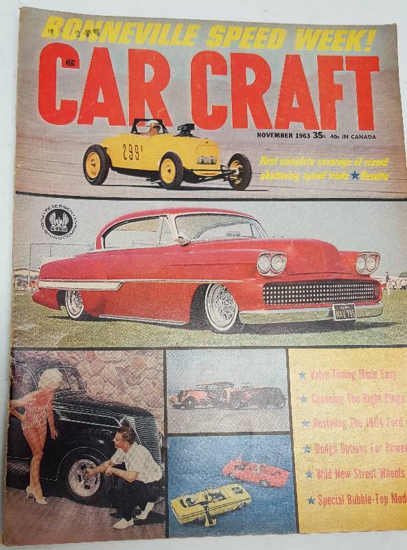 lot 7285 image: November 1963 Car Craft magazine with fun to read the articles and look at the advertising in it